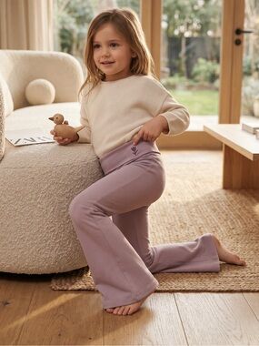 Zara Mauve Flared Leggings for Kids